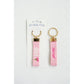 Gracefully Made Art - Phi Mu Embroidered Keychain, Sorority