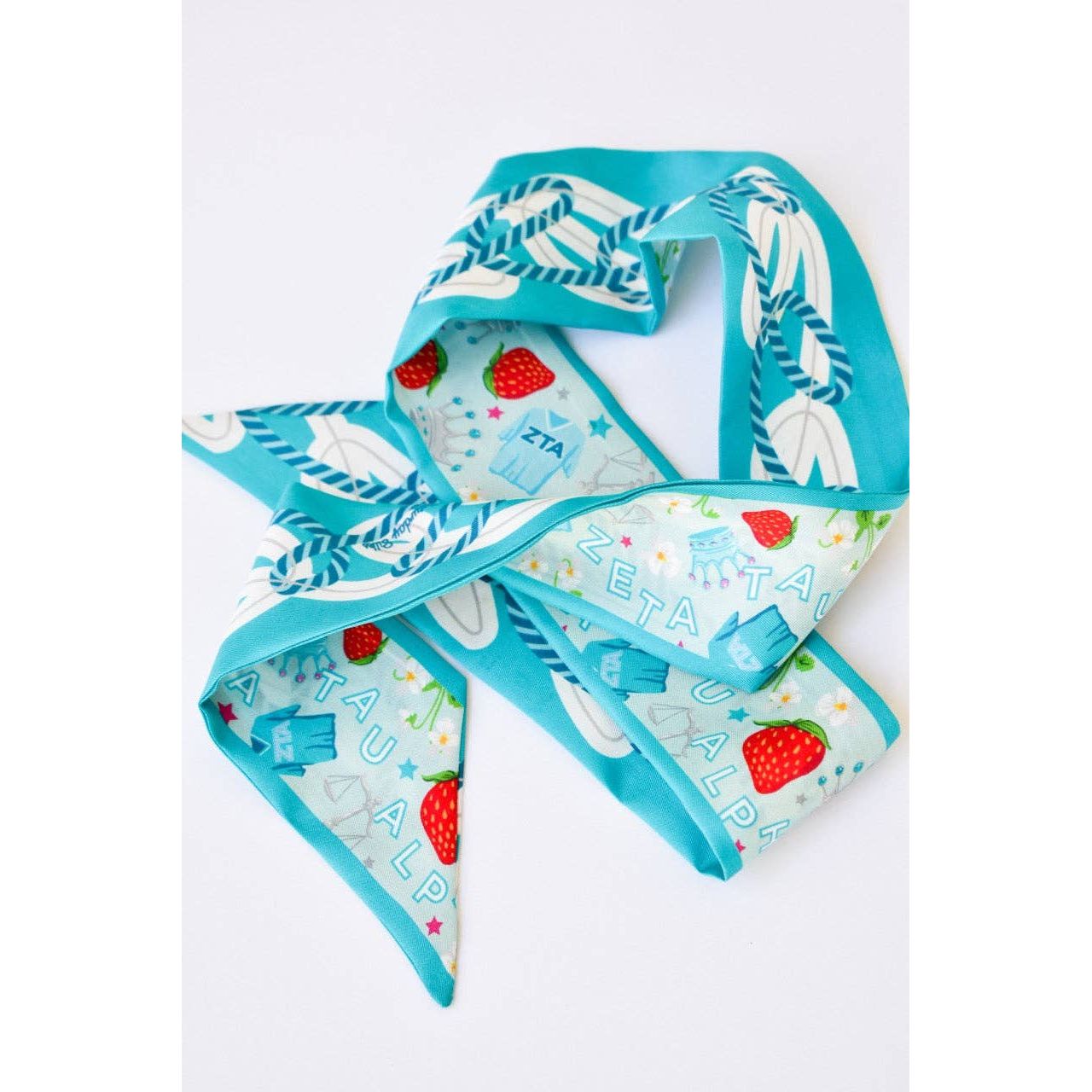 Saturday Silks - Zeta Tau Alpha Skinny Scarf