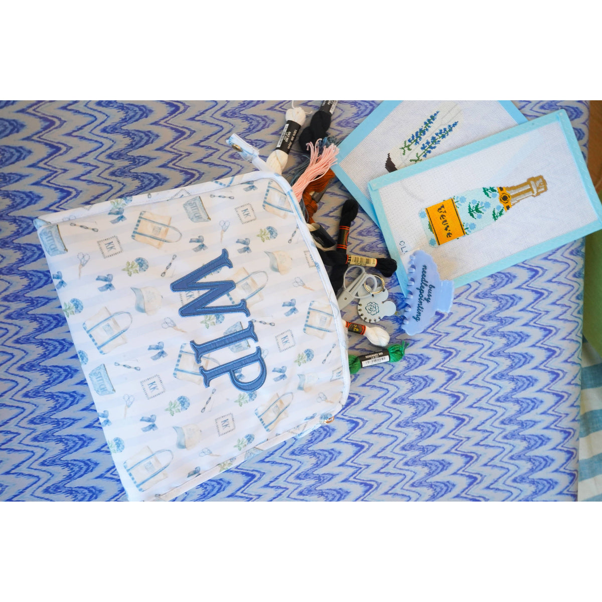 KENZKUSTOMZ - WIP - Needlepoint Travel Pouch