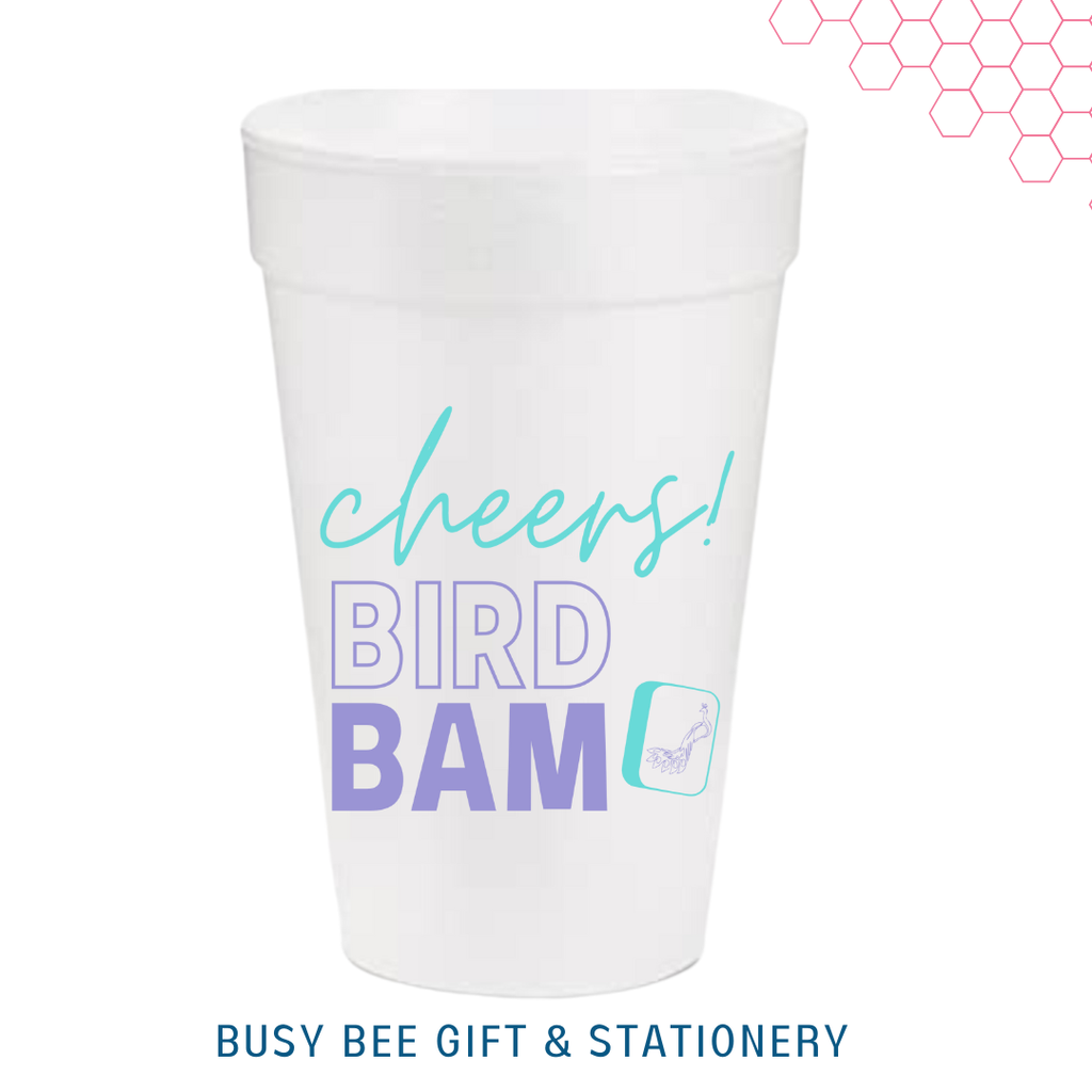 Cheers! Bird Bam Mahjong Foam Cups 16 oz Cups