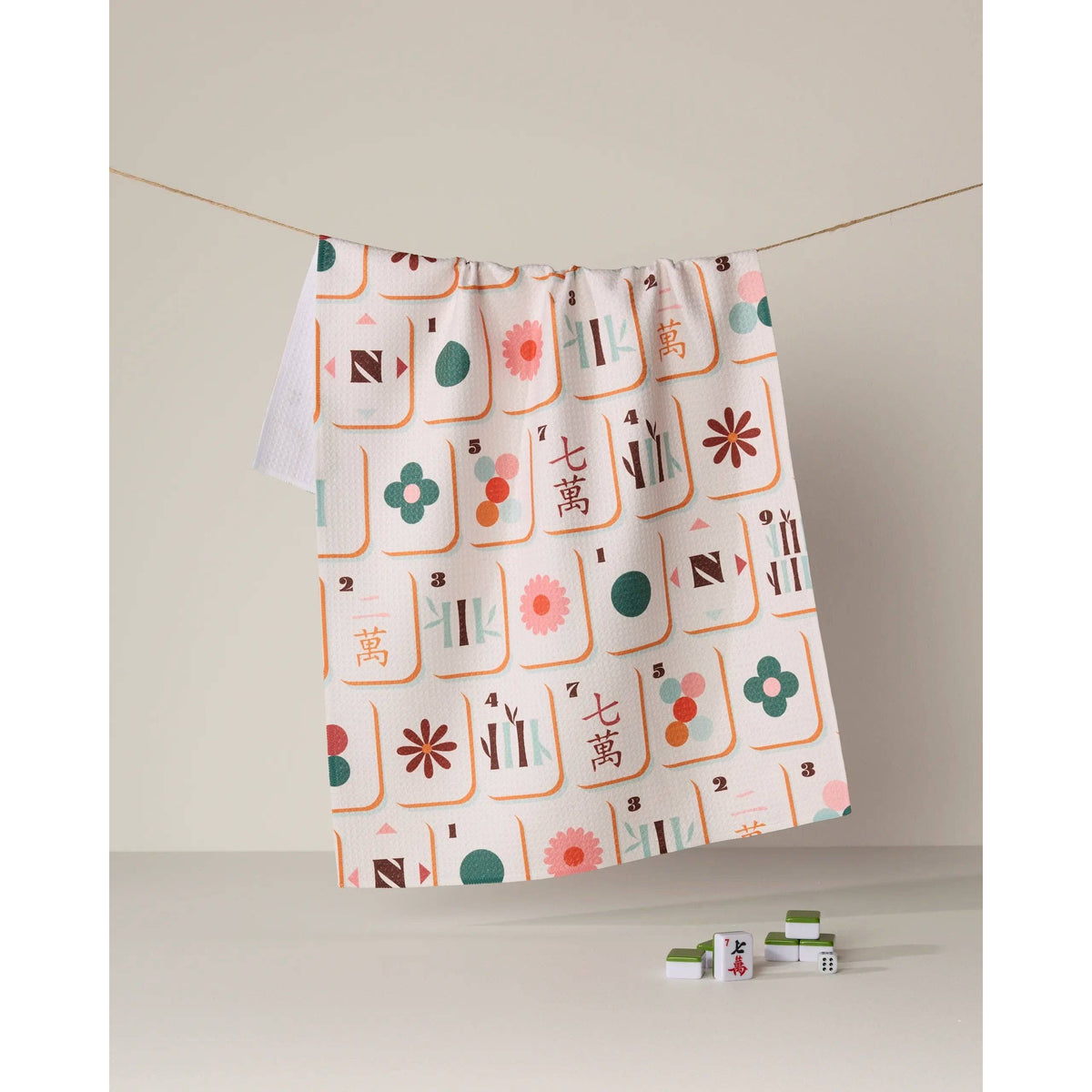 Cypress Tile Toss Tea Towel - Mahjong