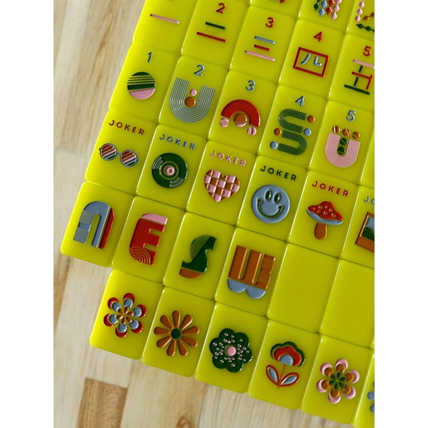 Peace Love Mahjong - Mod Tiles - Chartreuse: Chartreuse