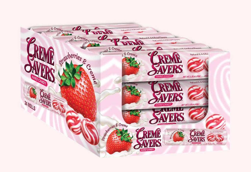 Nostalgic Strawberry 🍓 Cream Saver Retro Roll 24ct Dsp Box