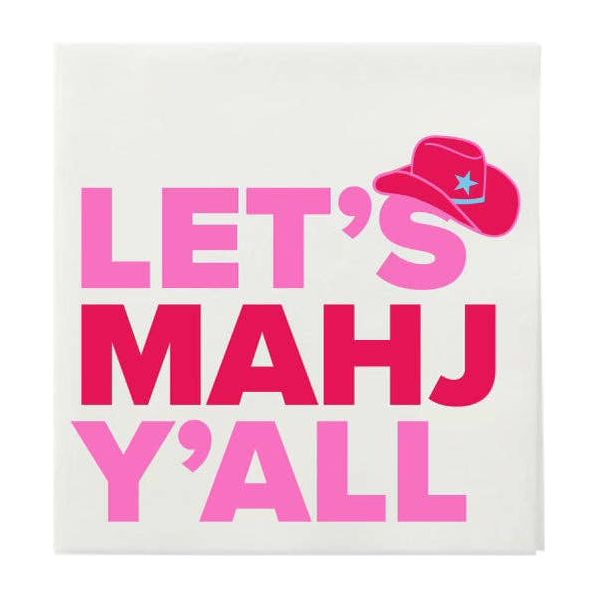 “LET’S MAHJ Y’ALL” COCKTAIL NAPKINS