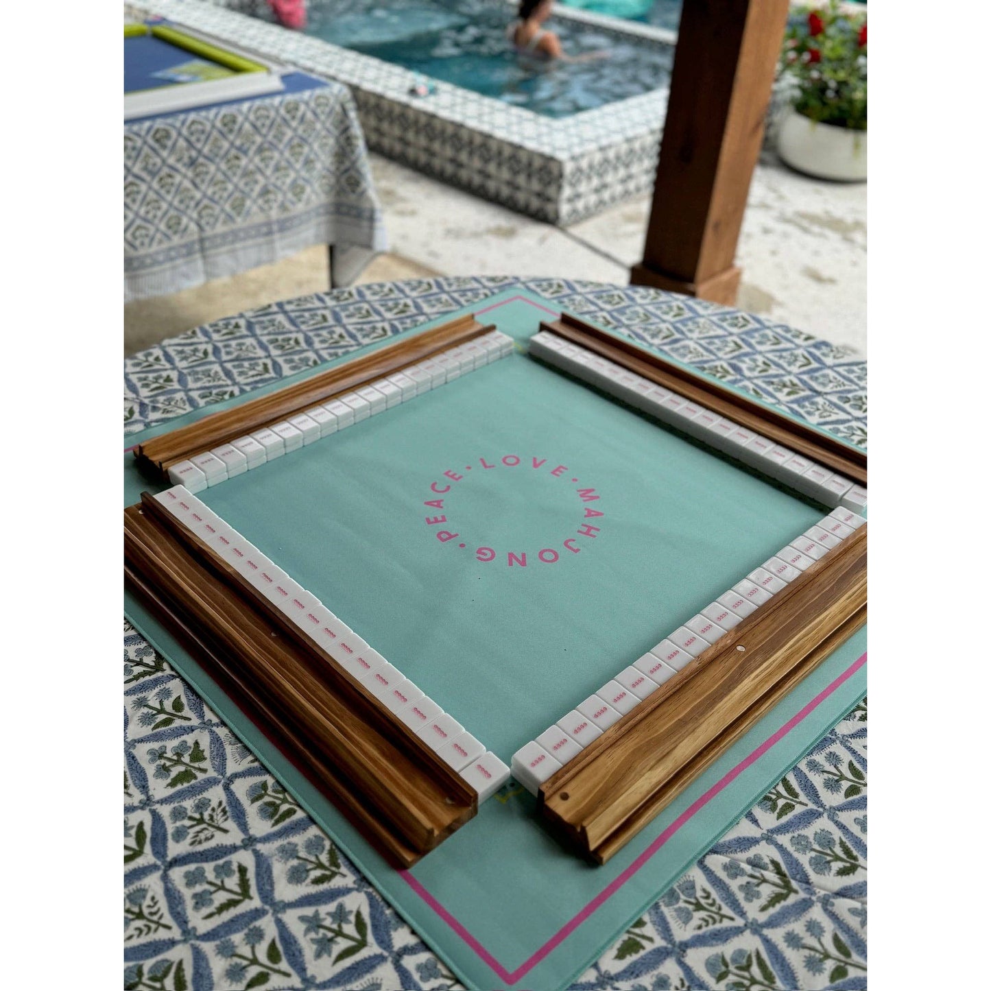 Peace Love Mahjong - Mahjong Racks & Pushers (Set of 4): Pink