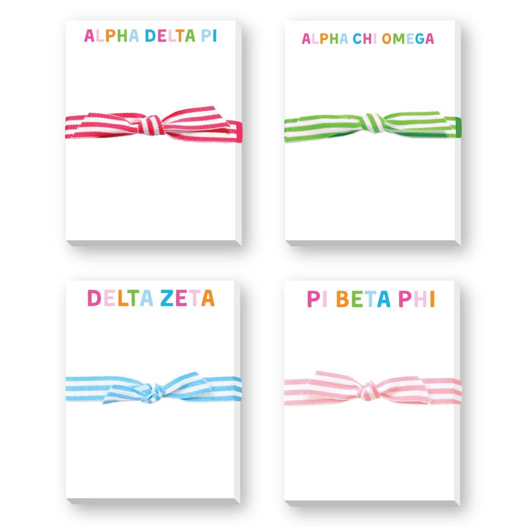 Donovan Designs - SORORITY GREEK RAINBOW MINI NOTEPAD: DELTA GAMMA