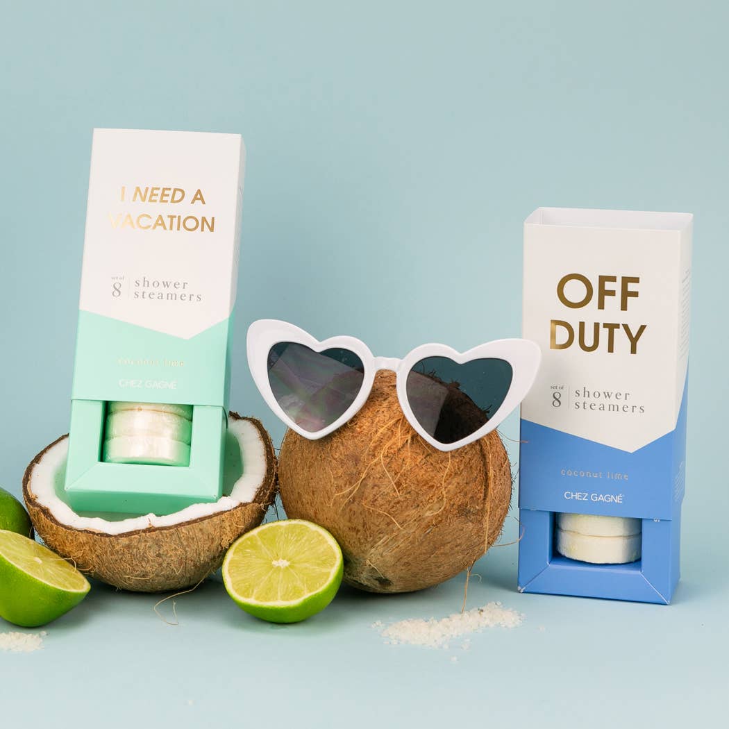 Chez Gagné - Off Duty - Aromatherapy Shower Steamers - Coconut Lime - Set of 8