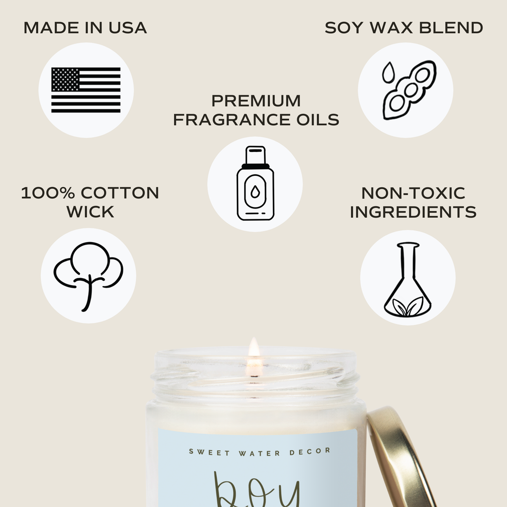 Boy Mom 9 oz Soy Candle - Home Decor & Gifts