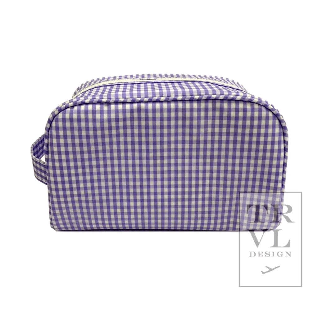 TRVL Design - Stowaway - Toiletry Bag Gingham Lilac: Gingham Lilac