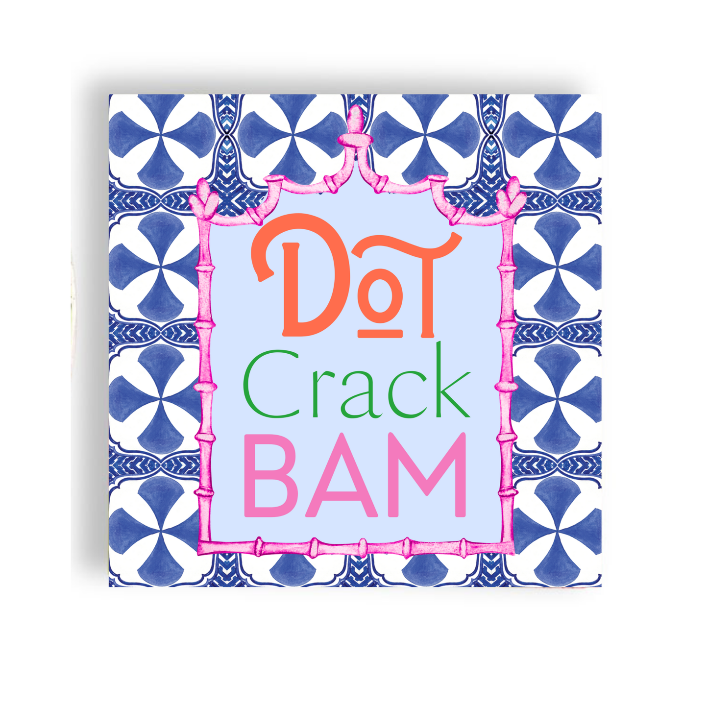 Fabuplates - Mahjong Blue Tile 24ct Cocktail Napkin Separates (3 ply)