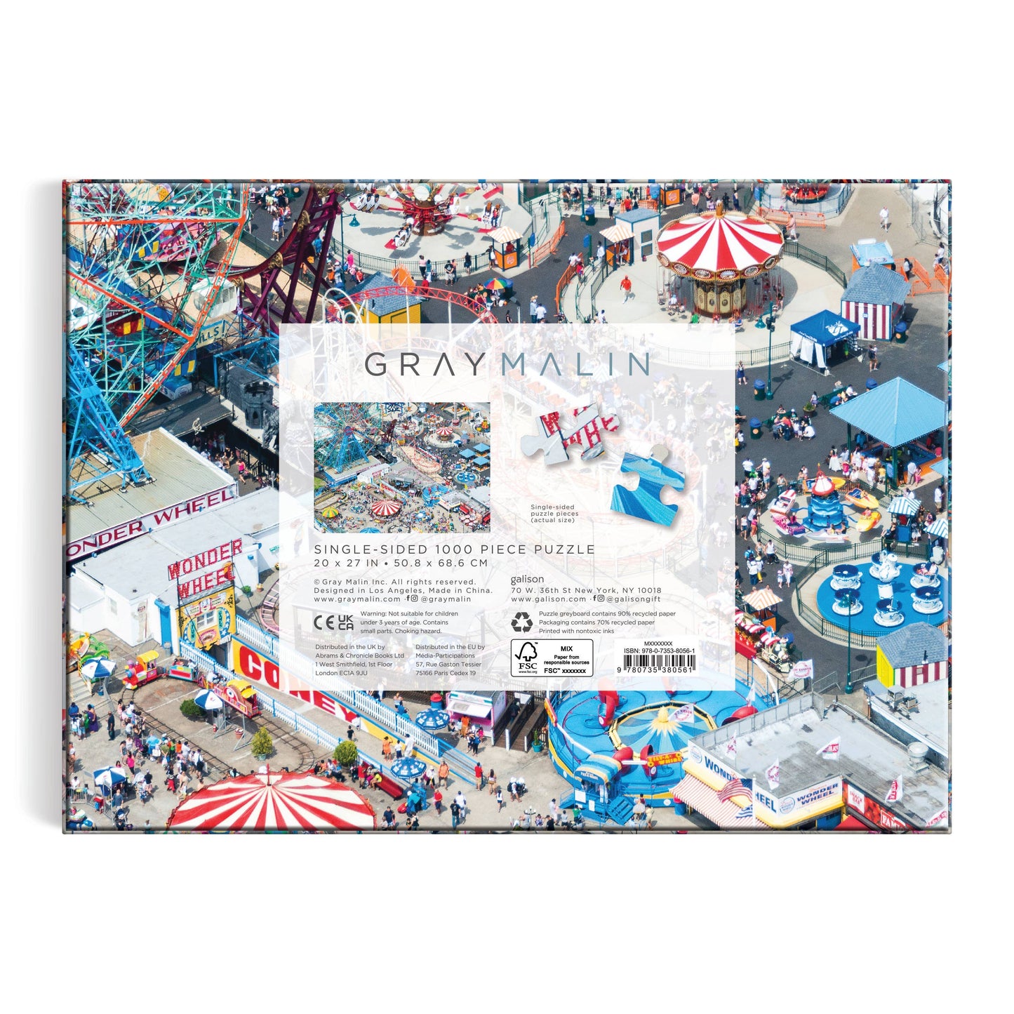 Chronicle Books - Gray Malin 1000 piece Puzzle Coney Island