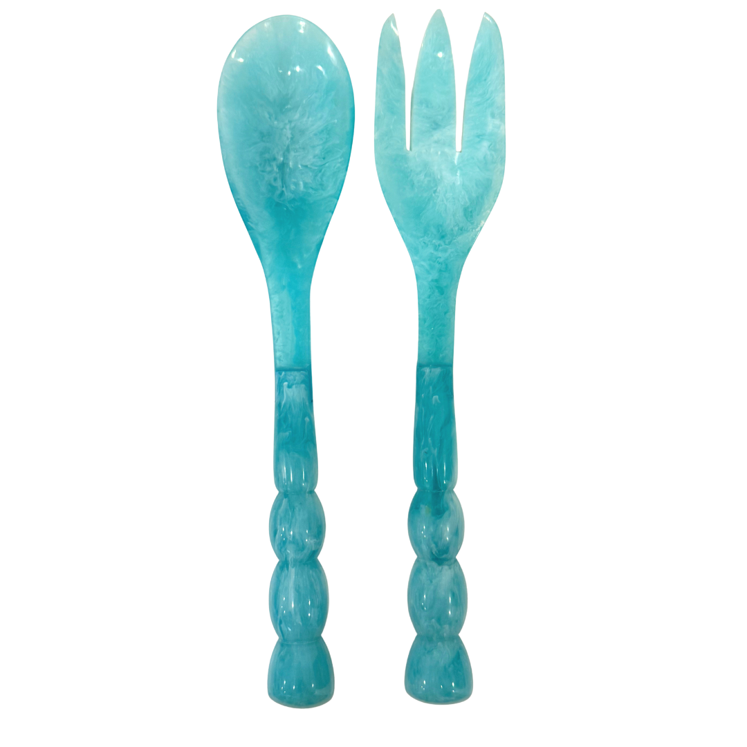 Laura Park Designs - Bermuda Salad Servers, SumnerEdit: Green