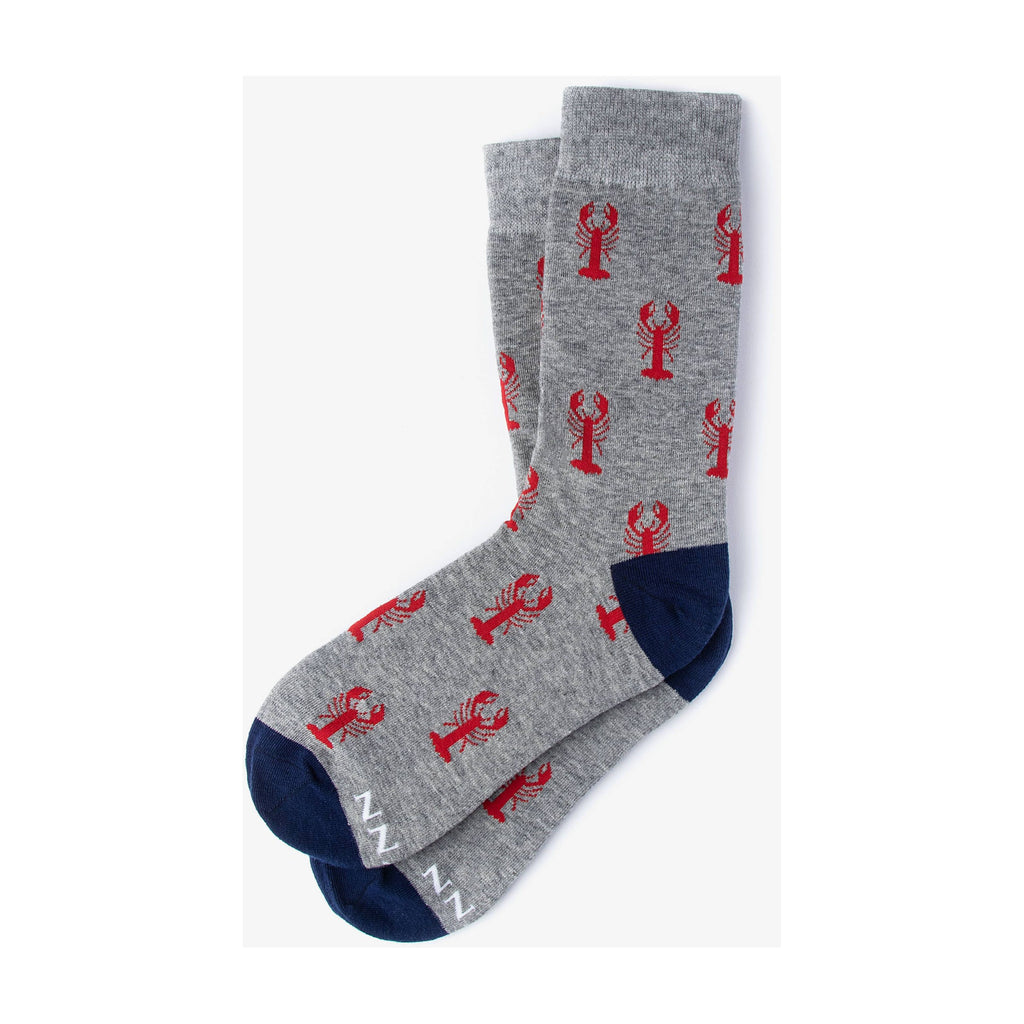 Great Catch Sock -  Navy Blue Carded Cotton: Med/Lg / Gray