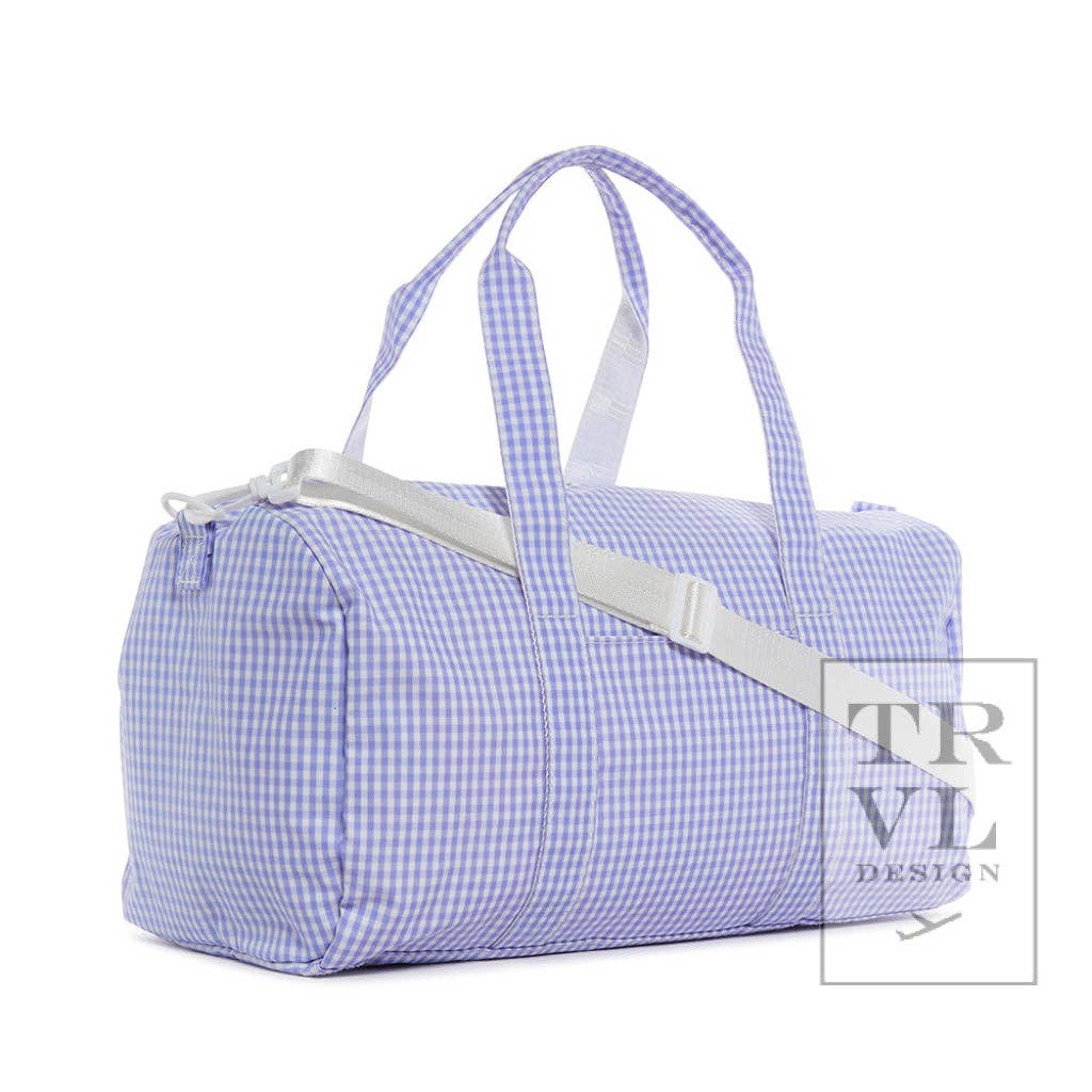TRVL Design - Weekender - Gingham Lilac Duffel Bag