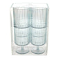 Stackable Acrylic Wine Goblet - Dock Tails - Set of 4: Glass: 5.75" H x 2.75" Dia, 15 oz