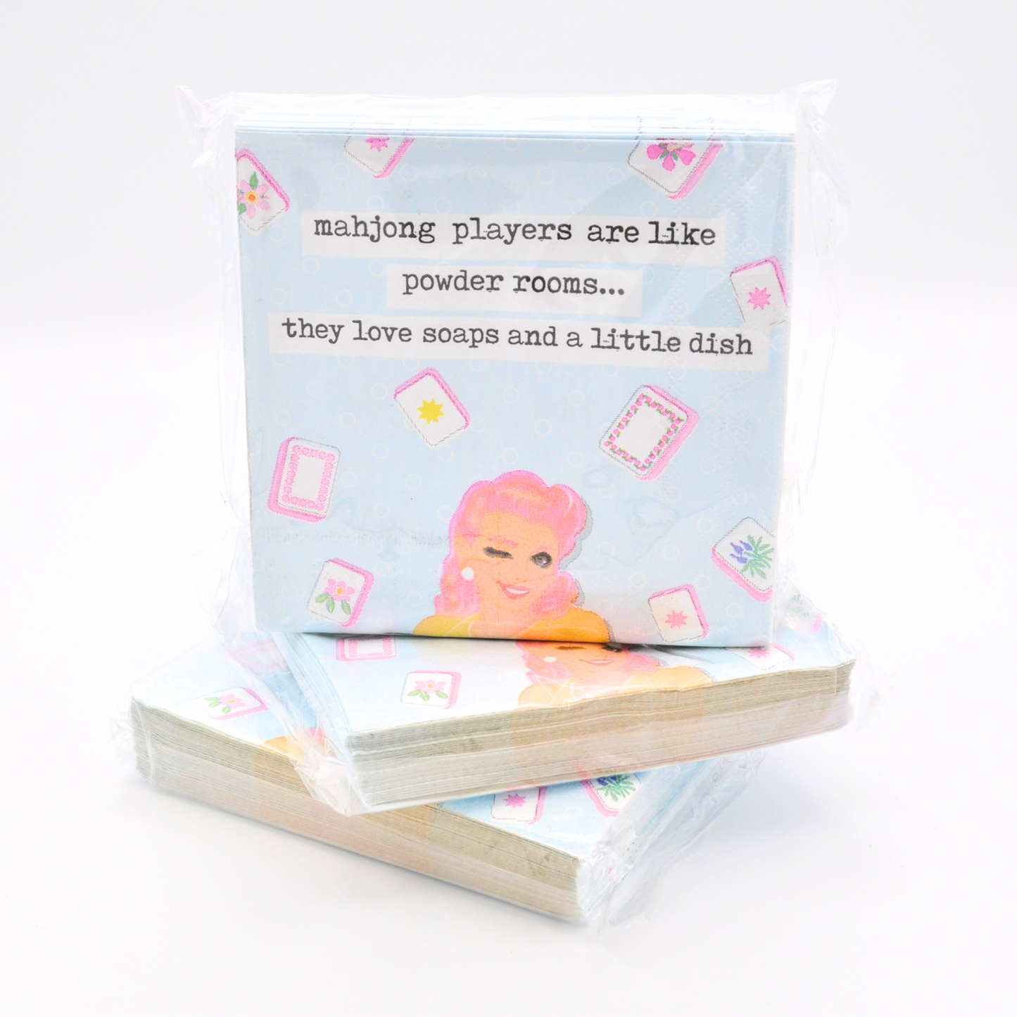 Middle & Main Mahjong - "Mahjong Players are like Powder Rooms..." Cocktail Napkins
