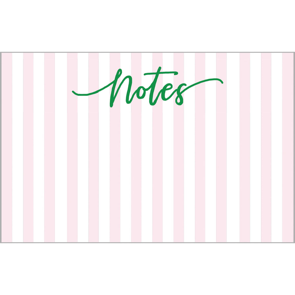 Cabana Stripe "Notes" Slab Notepad | Pink