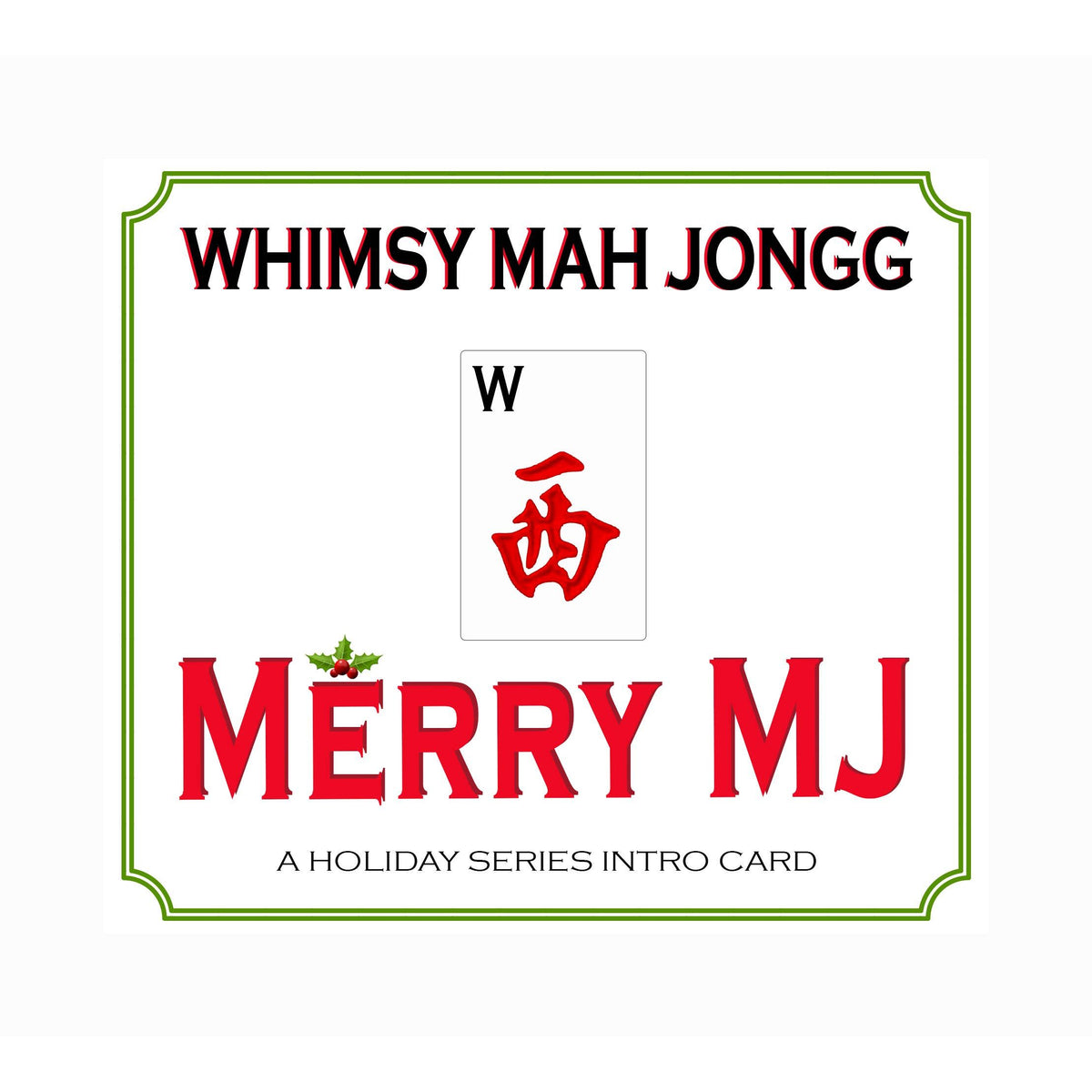 MERRY MJ Christmas Theme Mahjong Card