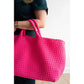Peace Love Mahjong - Woven Mahjong Carryall -: Navy