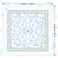 Anders Ruff Design Co. - Hamptons Hydrangea Mahjong Mat | The House of Hydrangea Coll: 31.5" Scalloped Edge