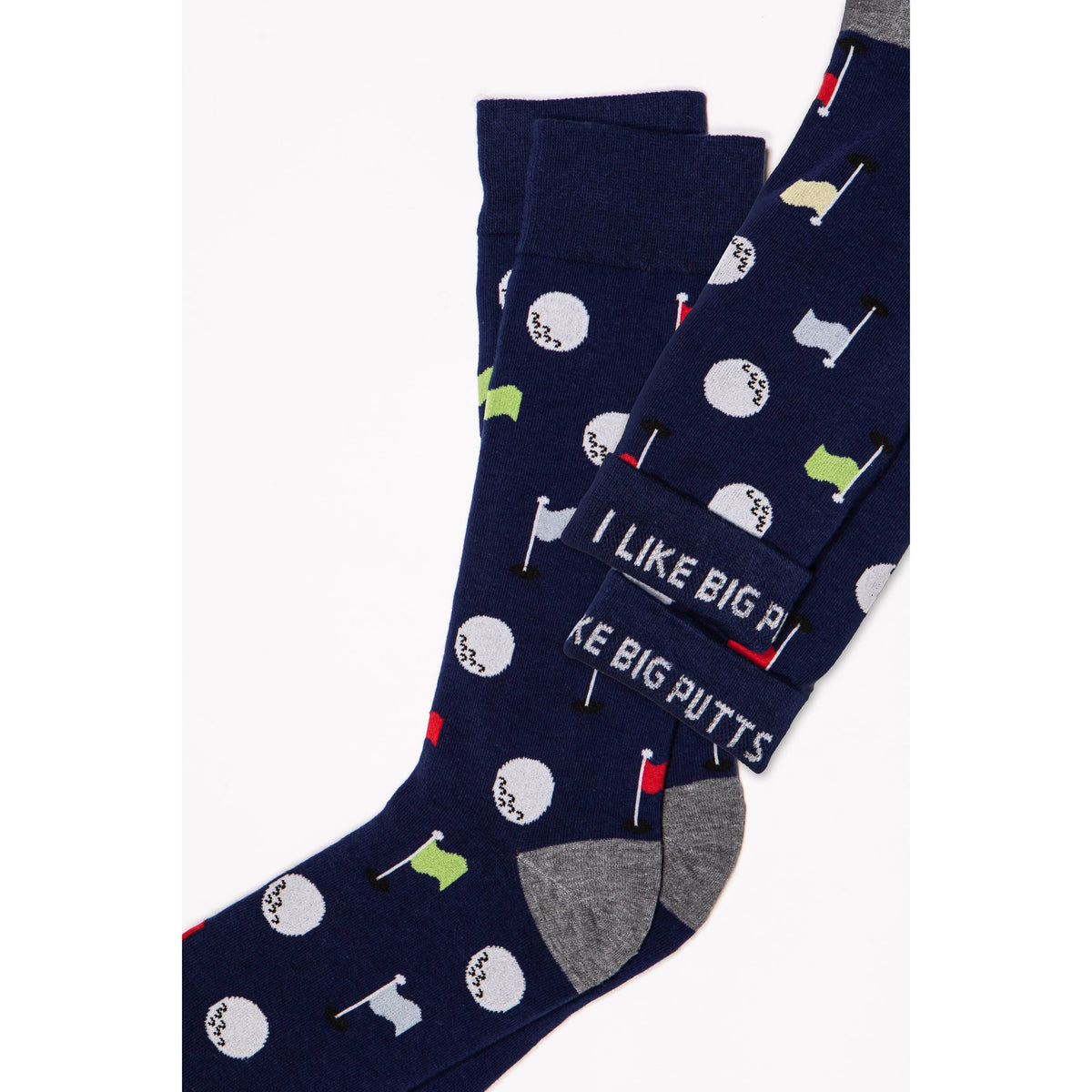 Golf Balls and Flag Carded Cotton Socks