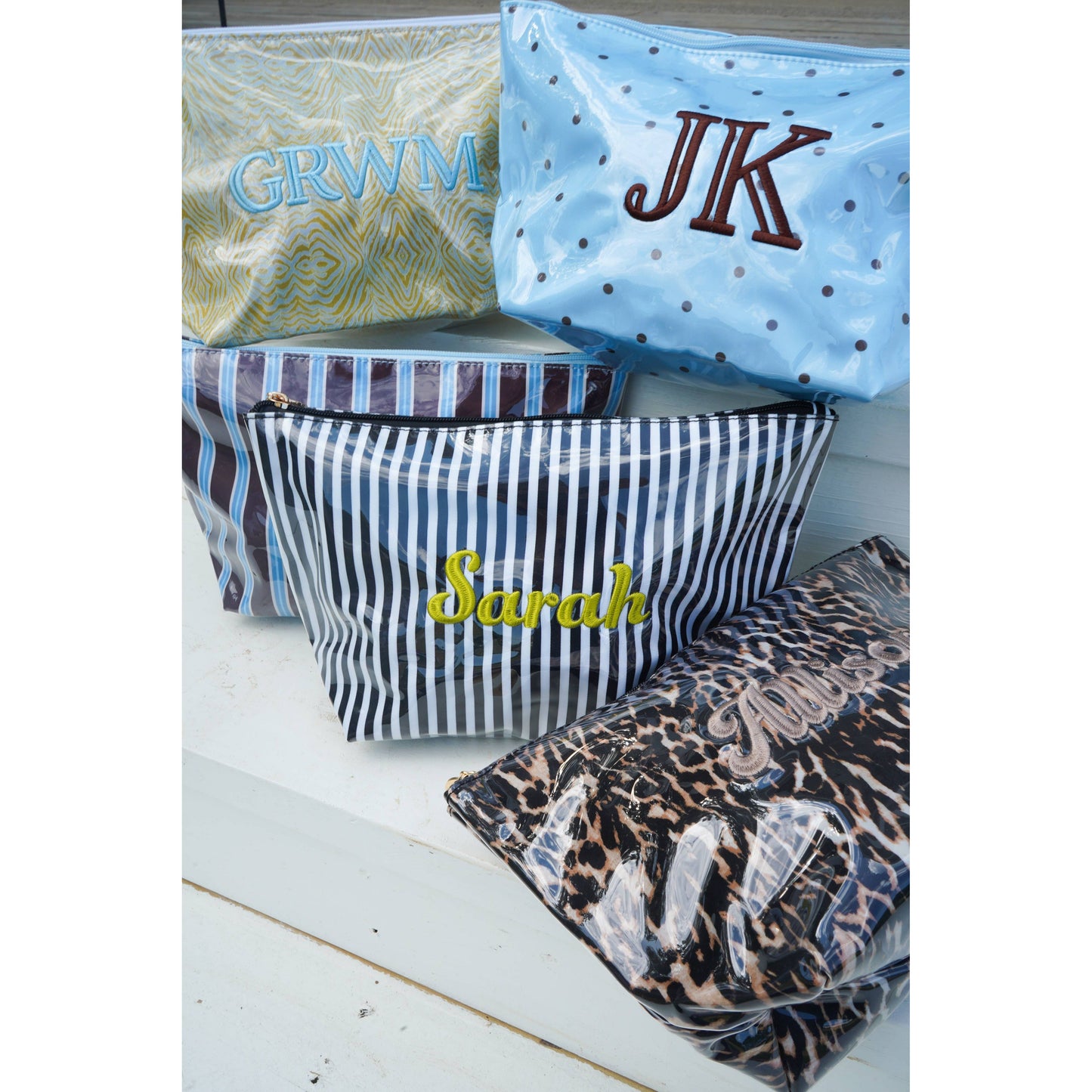 Clear Coat Bag for Embrodiery - Fall Collection: Chocolate Stripes - KENZKUSTOMZ