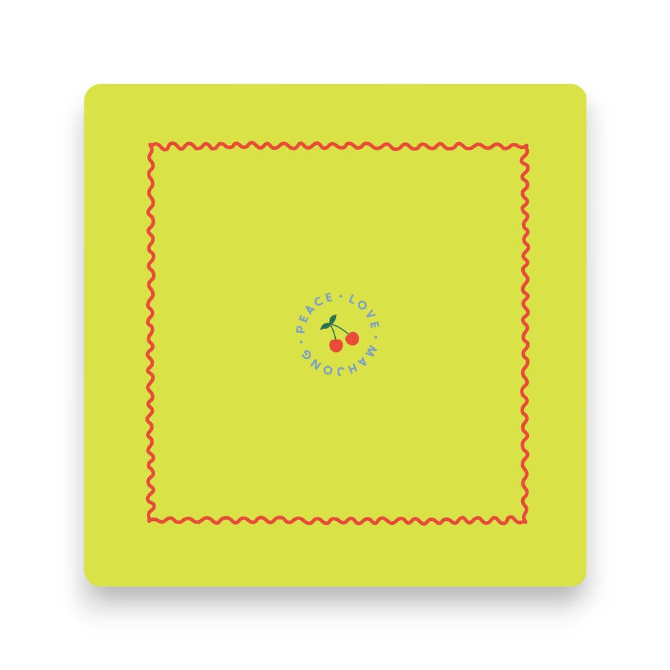 Peace Love Mahjong - Mahjong Mats - Icons Mat - Chartreuse Cherries