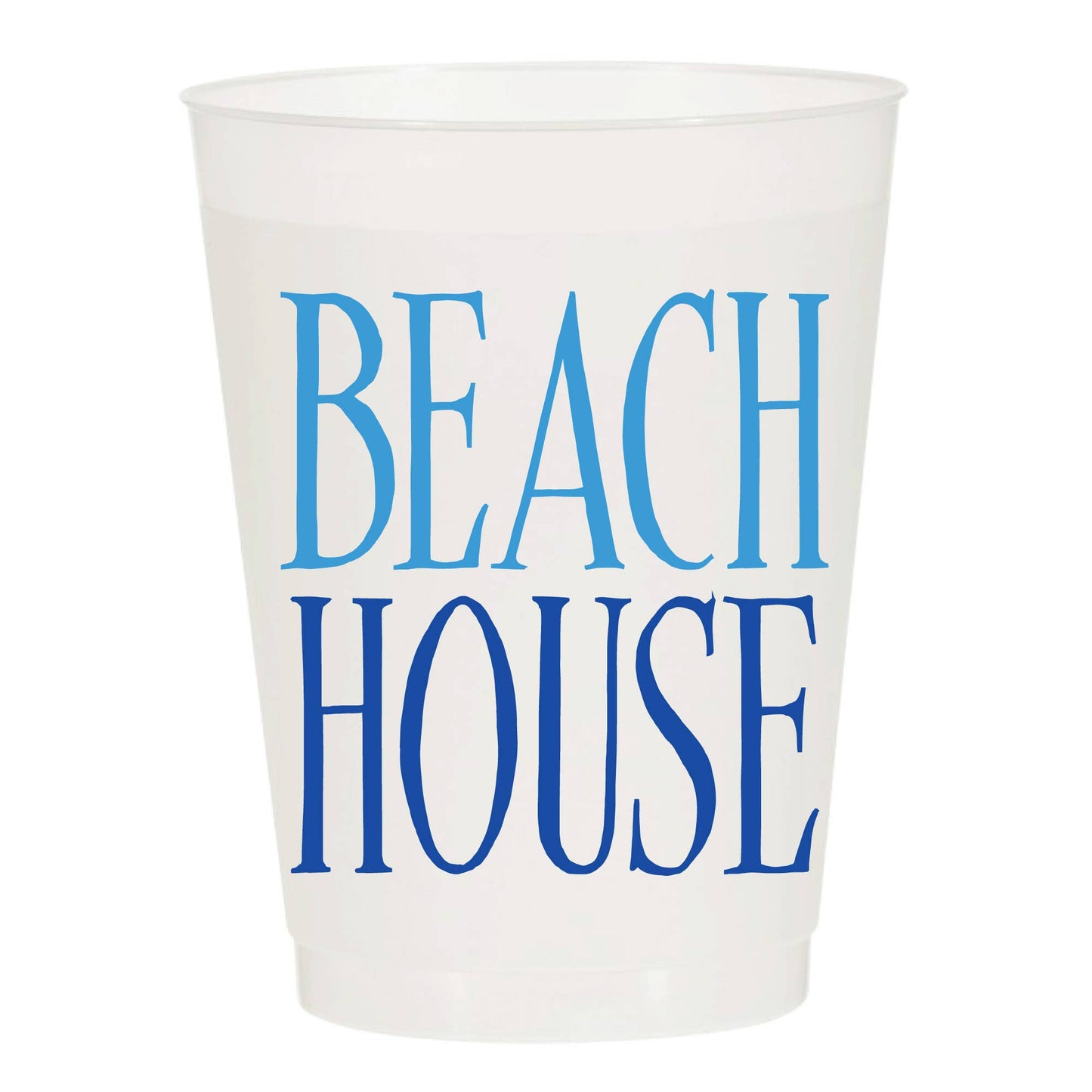 Sip Hip Hooray - Beach House Multi Color Frosted Cups- Summer: Pack of 6