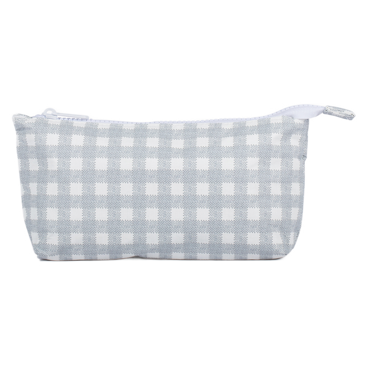 Small Tyvek® Zipper Pouch | Orange Plaid