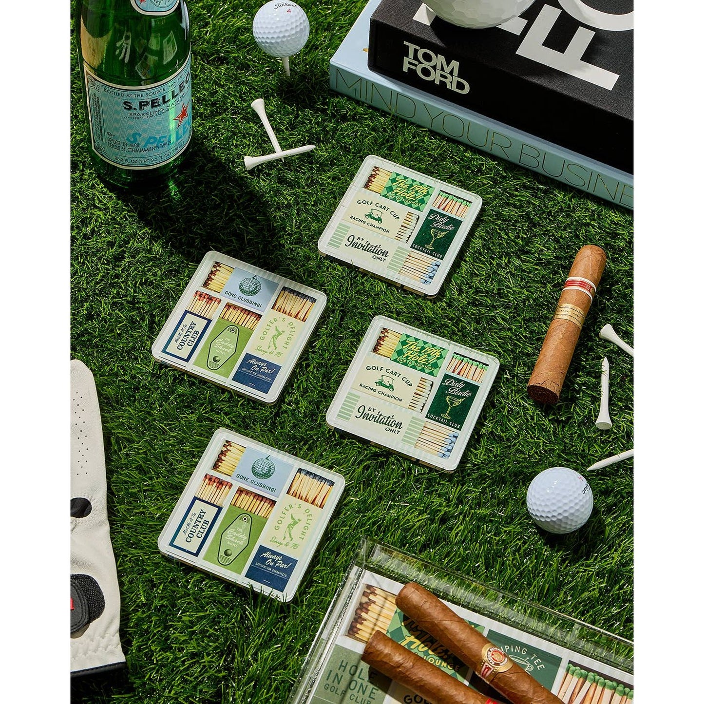 Tart By Taylor - Golf Matchbook Coasters: Boxed Set of 4