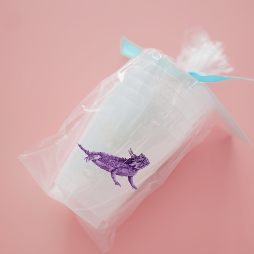 Purple Horned Frog Frosted Cups | Set of 6