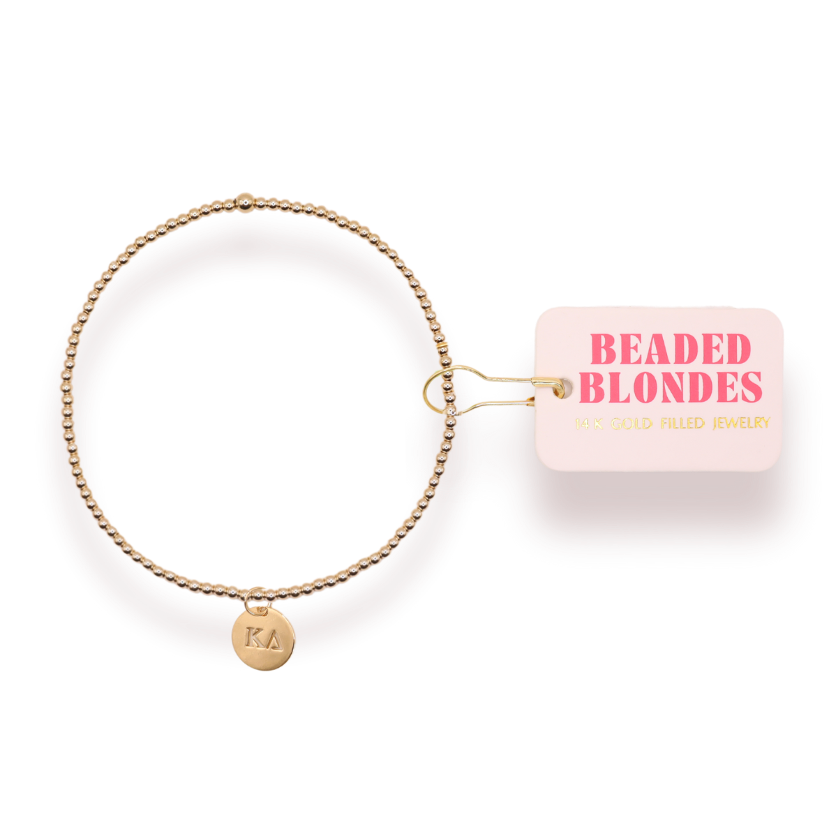 Beaded Blondes - Kappa Delta Charm Bracelet: Standard 6.75 inch