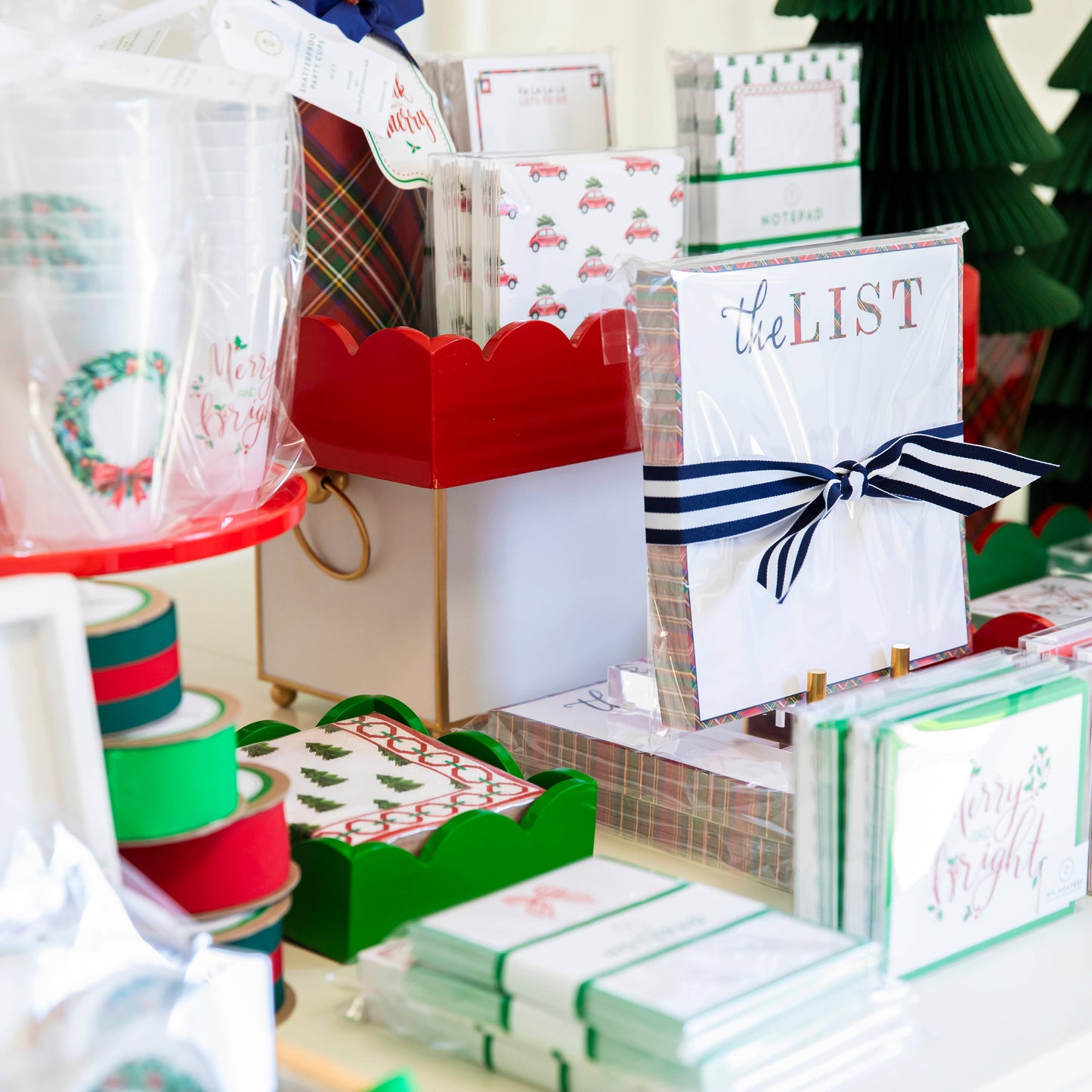 WH Hostess Social Stationery - In Stock 8.5x8.5 Tartan List Slab Notepad