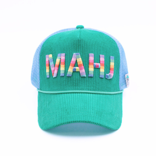My Fair Mahjong - MAHJONG HAT | Corduroy Trucker | MAHJ: Green
