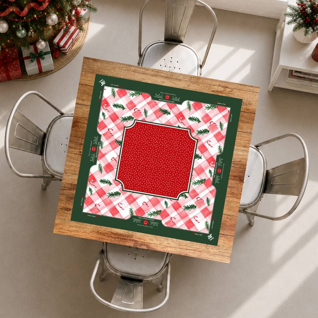 Anders Ruff Design Co. - NEOPRENE Candy Cane Lane Holiday Mahjong Mat | Christmas