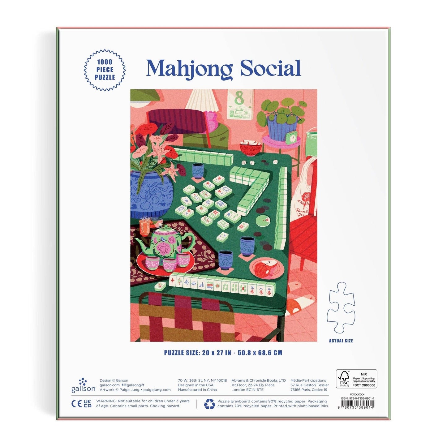 Chronicle Books - Mahjong Social 1000 Piece Puzzle
