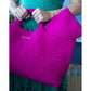 Peace Love Mahjong - Mahjong Bag - Woven Carryall with Matching Tile Pouch: Orchid