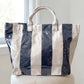 Nash Grey - Navy and Beige Striped TOTE BAG