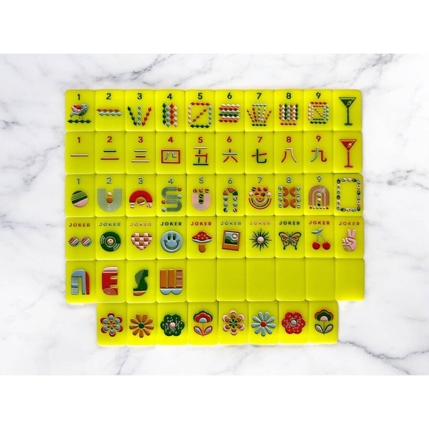 Peace Love Mahjong - Mod Tiles - Chartreuse: Chartreuse
