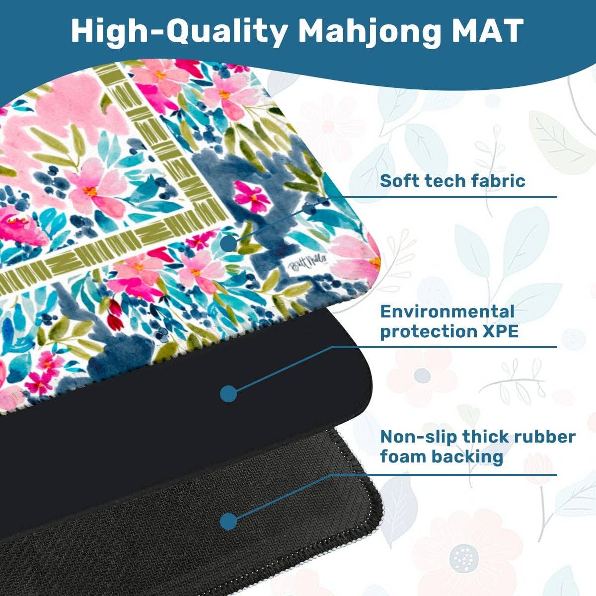Britt Mills Design  Mini Travel Mahjong Mat (Non-Neoprene): Haven