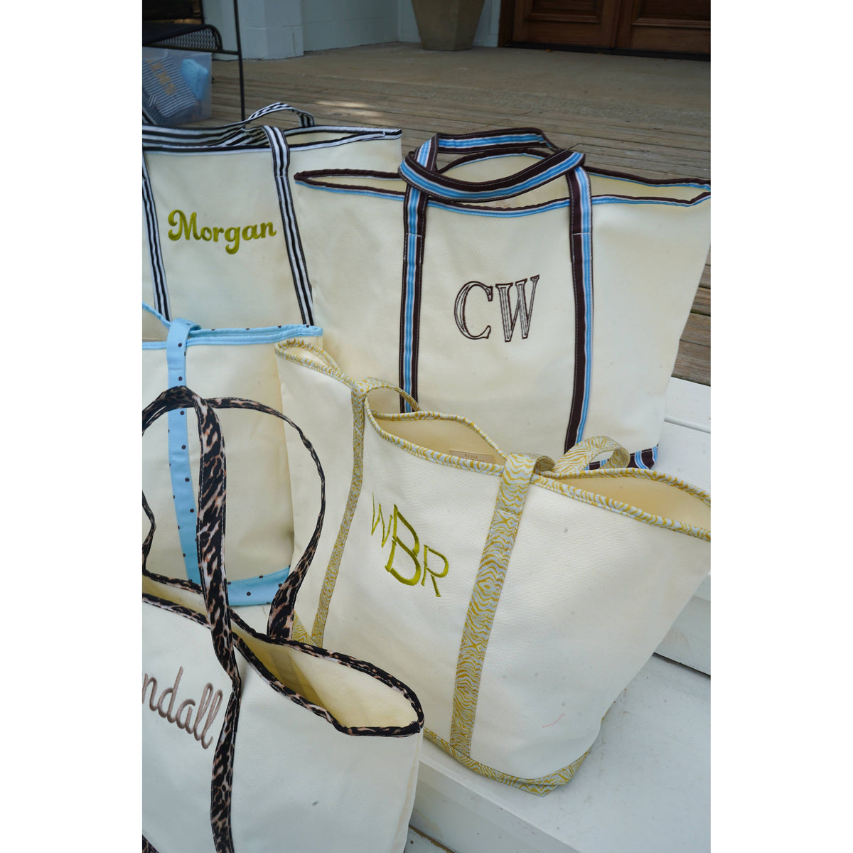 Standard Canvas Tote - Fall Collection | Customizable: Chocolate Stripes - KENZKUSTOMZ