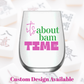 Fabuplates - Mahjong Stemless Tossware 4 ct Set Wine Glasses "It's About Bam Time"