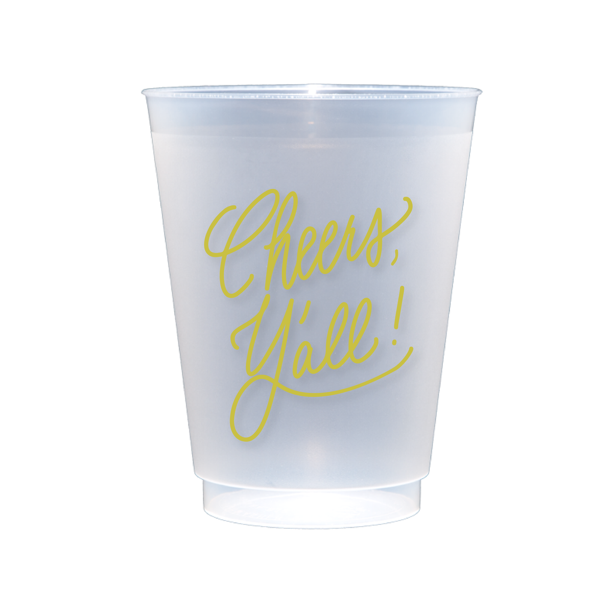Cheers, Y'all! | Frosted Acrylic Cups