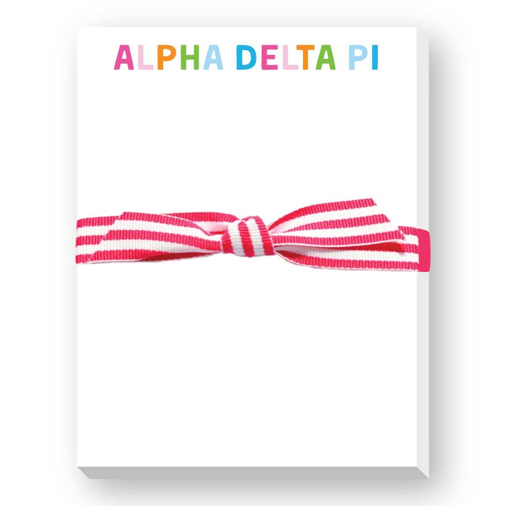 Donovan Designs - SORORITY GREEK RAINBOW MINI NOTEPAD: DELTA GAMMA