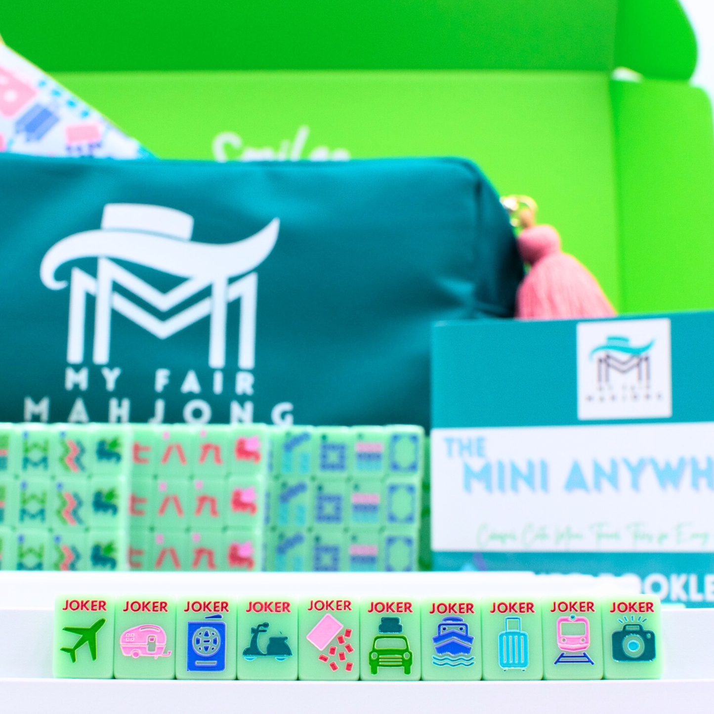 My Fair Mahjong - MINI TRAVEL MAHJONG  |  Mini Anywhere Series  |  Green