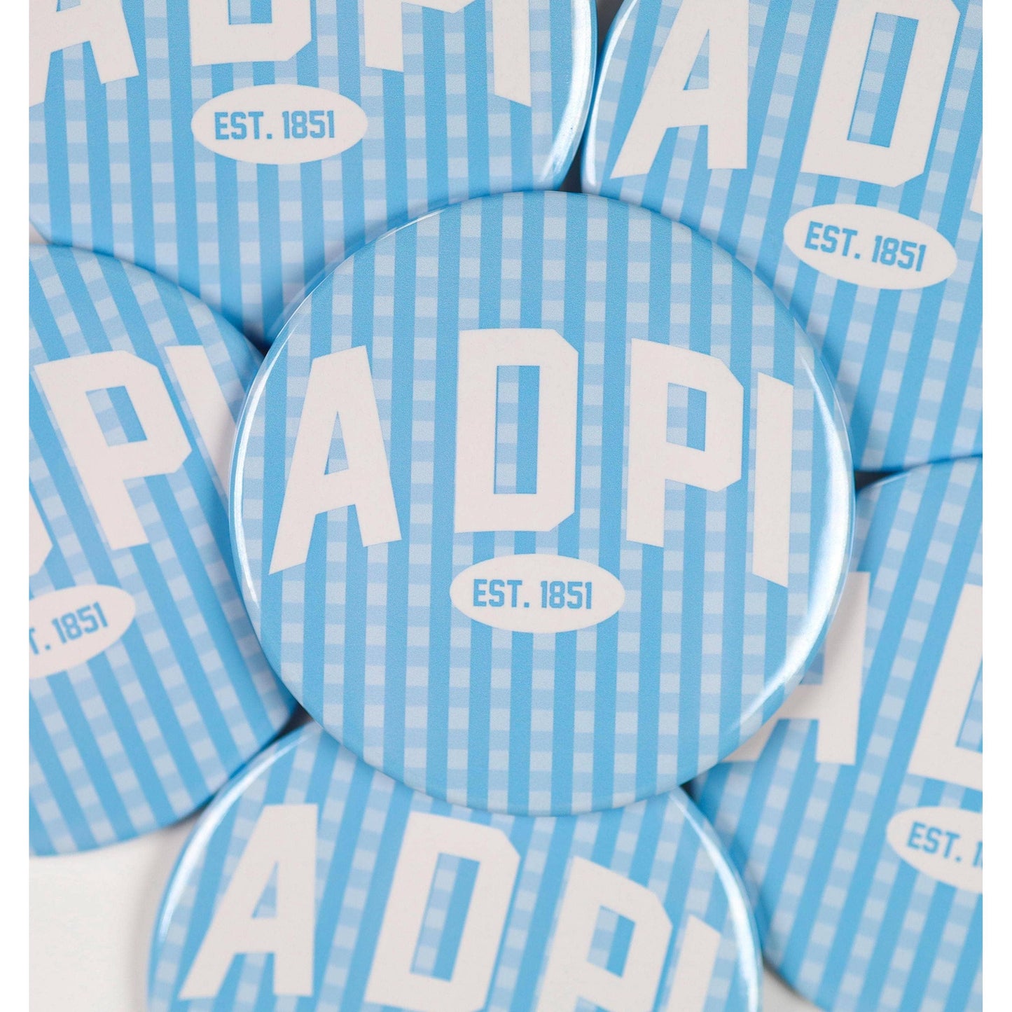 Tailgated Co. - Alpha Delta Pi Gingham Button