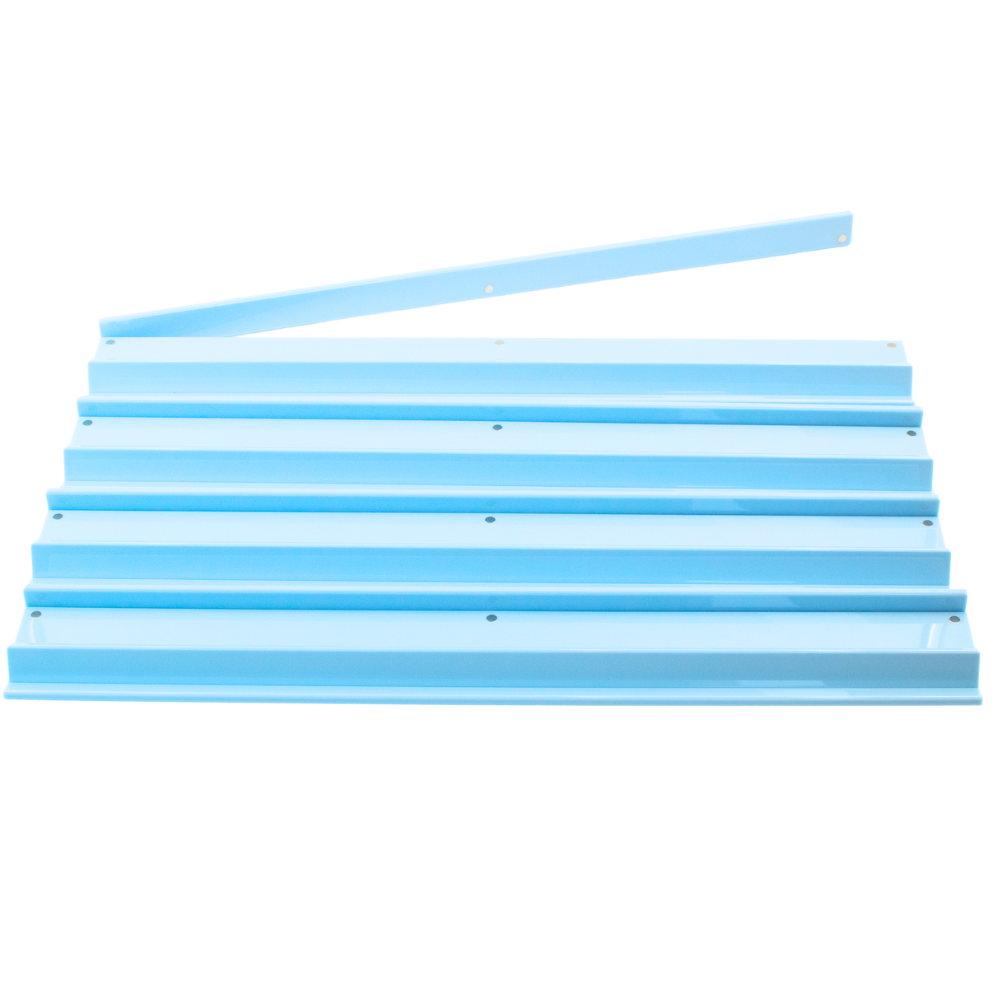 My Fair Mahjong - MAHJONG RACKS | Premium Acrylic | 4 Racks + 4 Pushers: Solid Macaron BLUE