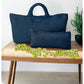 Peace Love Mahjong - Woven Mahjong Carryall -: Navy