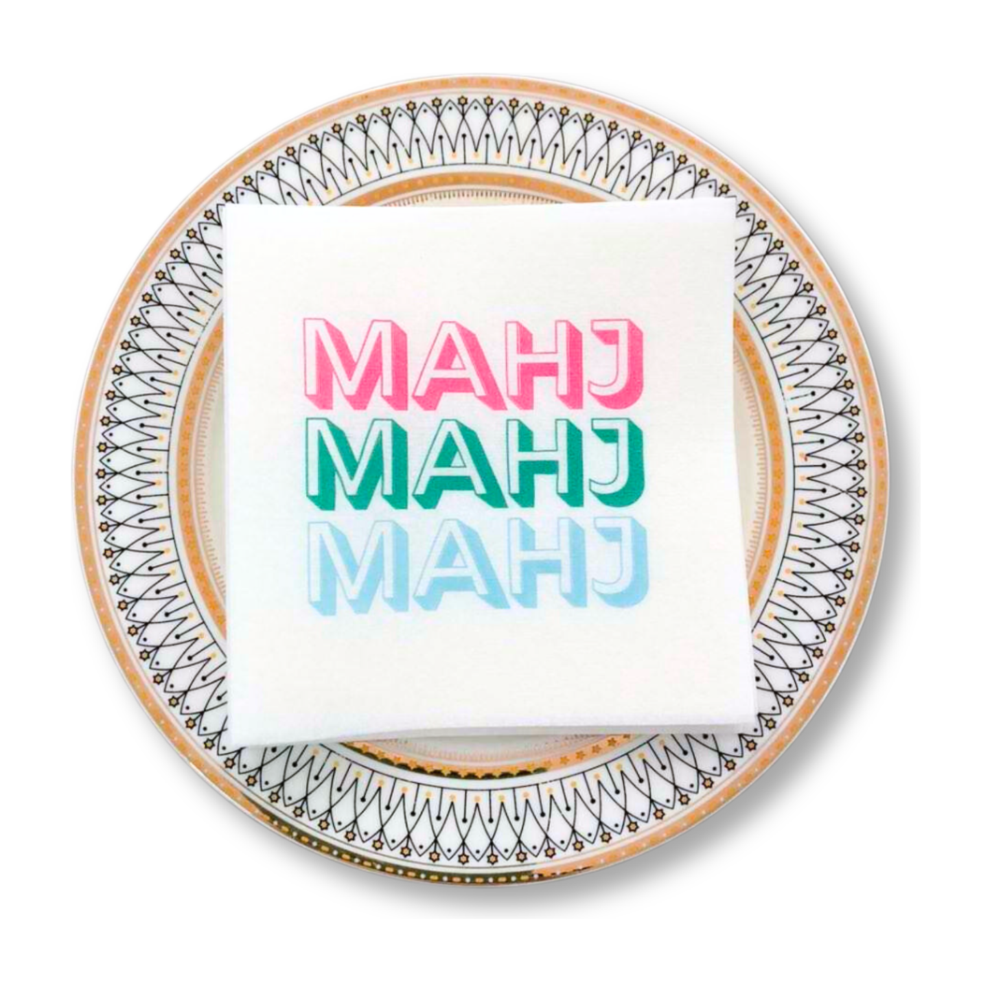 My Fair Mahjong - Mahj Mahj Mahj Cocktail Napkins - 50-Pack | 5'' x 5''