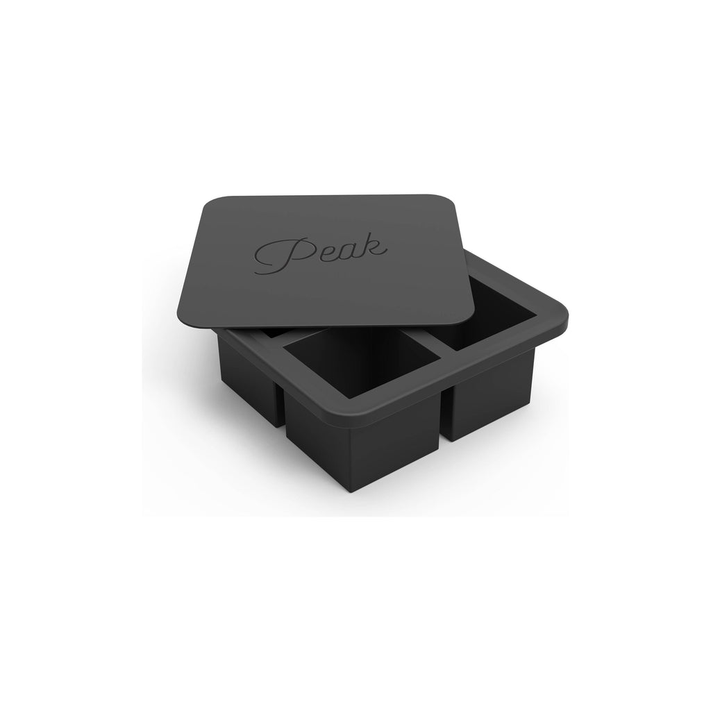 Extra Large XL Cocktail Cube Silicone Ice Tray: Charcoal